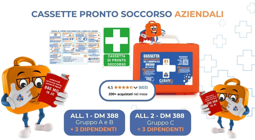 +1000 Recensioni su Amazon | Cassette di Pronto Soccorso GISINTI - Top Seller Amazon da oltre 5 anni
