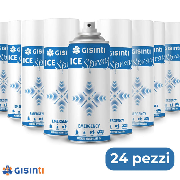Bomboletta ghiaccio spray istantaneo Sport, Ideale per Sportivi, Calcio Basket Futsal Volley, 400 ml Confezione 24 Pezzi