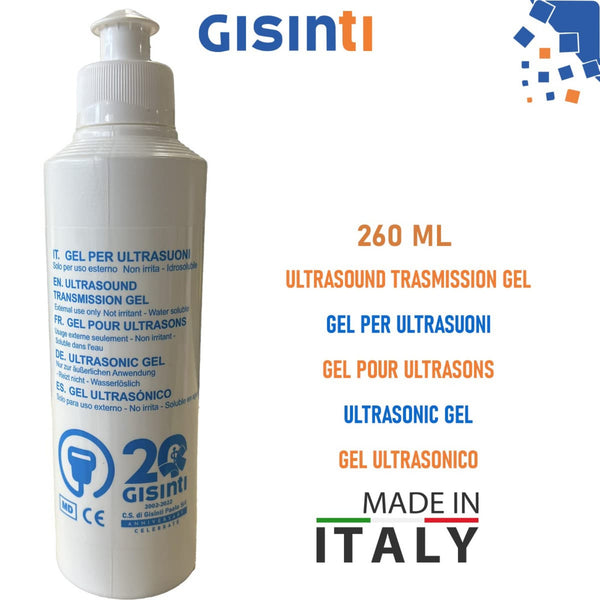 Gel 260 ml Gel per Ecografia Gel Ultrasuoni Non Irrita Made in Italy Confezione Maxi 35 Pezzi