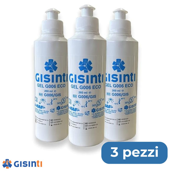 Gel 260 ml Gel per Ecografia Gel Ultrasuoni Non Irrita Made in Italy Confezione Maxi 3 Pezzi