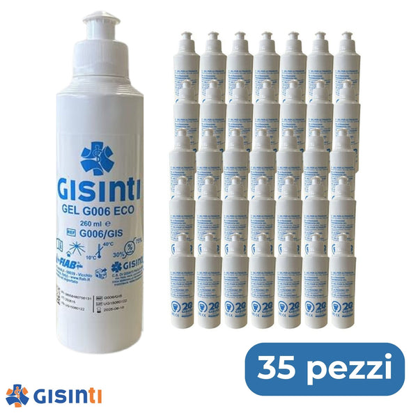 Gel 260 ml Gel per Ecografia Gel Ultrasuoni Non Irrita Made in Italy Confezione Maxi 35 Pezzi
