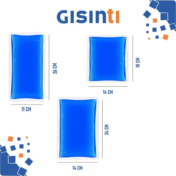 Kit Ghiaccio gel riutilizzabile, Caldo Freddo Made in Italy, Busta freezer e Microonde + Sacca in Tessuto (3 Pezzi Grandi)