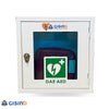 Teca per Defibrillatore da Interno Armadietto Metallo Armadietto Per Defibrillatore Con Cartello PVC Istruzioni Defibrillazione 1 Pezzo Colore Bianco (Teca Senza Allarme)