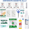 Cassetta Pronto Soccorso All.2 per Aziende Sotto 3 Lavoratori Gruppo C + Cartello PVC 30×20 Cassetta Colore Arancio