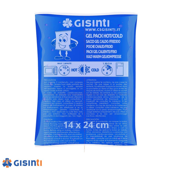 Kit Ghiaccio gel riutilizzabile, Caldo Freddo Made in Italy, Busta freezer e Microonde + Sacca in Tessuto (3 Pezzi Grandi)