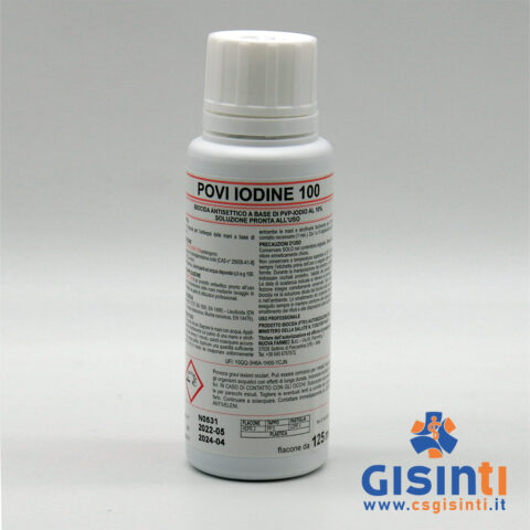 Flacone disinfettante 125 ml IODOPOVIDONE al 10% iodio