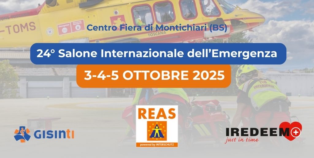 Dal 3 al 5 Ottobre 2025 saremo alla 24° Salone Internazionale dell’Emergenza | REAS 2025 Centro Fiera di Montichiari (BS)