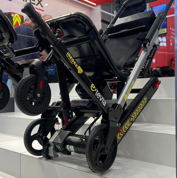 Elevia: Sedia Motorizzata Montascale per disabili Elettrico - Sali scendi scale - Sedia a rotelle per scale con Batteria Lunga Durata: 1600 gradini [Portata fino a 160 kg]